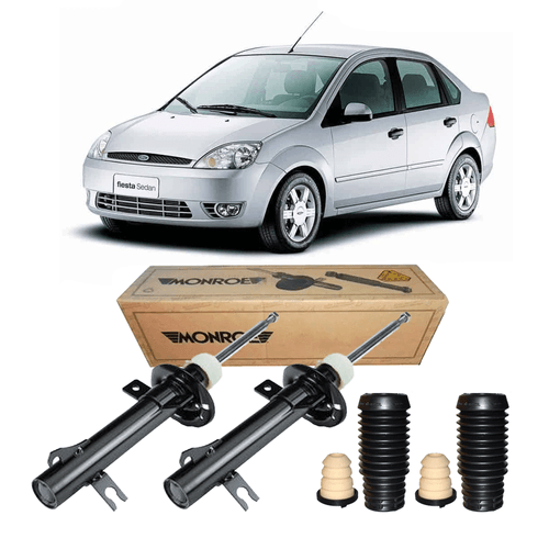 Par Amortecedor Dianteiro Fiesta 1.0 1.6 2003 A 2014 + Kit Completo