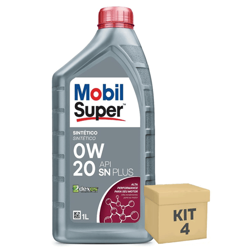 Kit 4 Oleo Motor 1 Litro 0W20 Sintetico