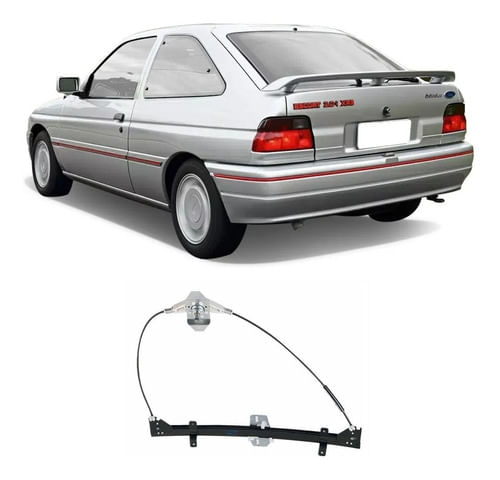 Máquina Vidro Mecânica Direita Escort 1993/1996 Logus